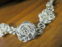 楽天市場】シルバー925 ブレスレット 薔薇の通販