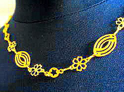 串珠 - メタル ビ−ズ メタル パーツ　ネックレス−2／ゴールド