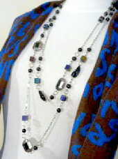 Jade - ガラス ロングネックレス ガラスビーズネックレス−35 ガラスビーズ ネックレス ガラスパーツネックレス ガラス ジュエリー ネックレス ガラス ネックレス ガラス ロング ネックレス