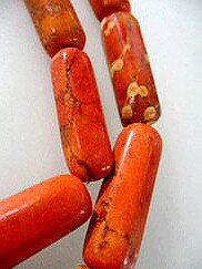 オレンジ珊瑚　五角柱 円柱 コラム10x26～28（2個） オレンジ 珊瑚ビーズ オレンジ珊瑚パーツ 姫 ピアス 姫 ネックレス 姫 珊瑚 パワーストーン サンゴ ピアス 珊瑚 ピアス 製作用 珊瑚ビーズアクセサリーパーツ オレンジ サンゴ