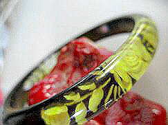 バングル レディース フラワー バングル 琥珀柄)フラワー薔薇−25/ビーズバングル ビーズパーツ アクセサリー バングル レディース ガールズ 女の子