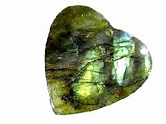 ラブラドライト ペンダントトップ　天然石 ペンダントトップ ハート LLー319/ラブラドライト 原石 天然石 原石