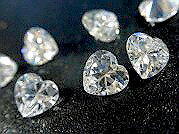 CZペンダントトップハートクリスタ...