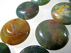天然石 めのう　緑色 めのう ネックレス仕様 Disk連売1本/めのうネックレス制作用 めのう　天然石 原石 めのう 原石