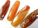 天然石ビーズ 天然石めのう めのうビーズ亀甲ダイヤモンドカット 大玉Column(2こ)10x38 めのう天然石ネックレス制作用 天然石原石 原石めのう めのう原石 鉱物原石 鉱物