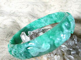 翡翠 バングル 緑翡翠−183 天然石 バングル パワーストーン バングル ひすい バングル 翡翠 ブレスレット バングル レディース 原石 天然石 翡翠 原石【送料無料】のサムネイル