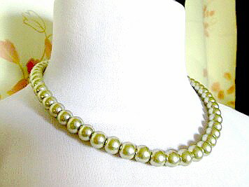Jade - パールネックレス ガラスネックレス ガラスパール ネックレス−59 ガラスパール ネックレス ガラスパーツ ガラス ジュエリーネックレス パールビーズ ネックレス