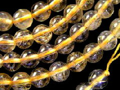 ルチルクォーツ 金色針水晶 丸玉 6mm−1 連 針入り水晶 天然石 原石 水晶 原石 ルチルクォーツ 原石