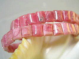 インカローズ ブレスレット　天然石 ブレスレット　スクエア　M−2/インカローズ 原石 インカローズ パワーストーン ブレスレット インカローズ ブレスレット　インカローズ 天然石 ブレスレット【送料無料】