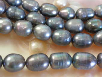 淡水パールビーズパーツカラフルシル...