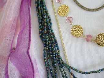 串珠 - ロングネックレス　ビーズ　ビーズネックレス−3