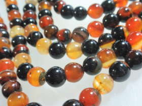 めのう 天然石ビーズ　黒色手毬めのう　丸珠　8mm珠 天然石 ビーズ めのう 天然石 ネックレス 天然石 ..