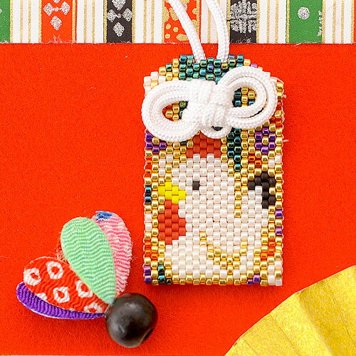 手作りキット ホビックス 干支お守り～酉～ PB-65 ビーズ ビーズキット 酉 2017年 干支 根付け ストラ..