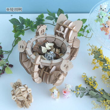 立体パズル 木製 Wooden Art ki-gu-mi Living ネコ 遊び 小物入れ クラフト キット ハンドメイド 手作り インテリア 家具 雑貨 知育 リハビリ 猫 ねこ cat 動物 【送料無料】
