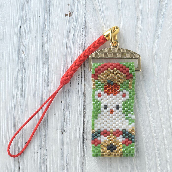 手作りキット ホビックス お鏡ねずみの根付け PB-130 ビーズ キット ビーズキット ハンドメイド 手作り 干支 子 ねずみ 縁起物 お正月 御守りのサムネイル