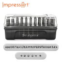 ネームタグ 刻印 名入れ インプレスアート シグネチャーレタースタンプ Bridgette 大文字 U0002/3/2 ネームプレート アルファベット レザー ...