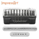 ネームタグ 刻印 名入れ インプレスアート シグネチャーレタースタンプ Typewriter 大文字 U0003/3/2 ネームプレート アルファベット レザー...