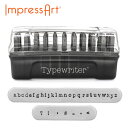 ネームタグ 刻印 名入れ インプレスアート シグネチャーレタースタンプ Typewriter 小文字 U0003/3/3 ネームプレート アルファベット レザー...