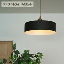 ペンダントライト3点セット (シェード・灯具・電球) イエン ブラック 天井照明 インテリア照明 照明器具 北欧 インテリア アイアン おしゃれ ダイニング リ...