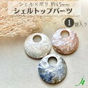 【 シェル × ポリ トップ パーツ リング 約45mm 1ヶ j4 】ポリ ポリエステル 樹脂 クラック モザイク shell サークル 貝 貼りつけ カボション 天然 天然素材 穴なし ハンドメイド 手作り パーツ ビーズ 業務用 アクセサリー ピアス イヤリング ネックレス