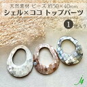 ◆入数　：1ヶ ◆素材　：シェル、ココナッツ ◆サイズ：約50×40mm（厚み約4mm　ホール約22×26mm） ◆カラー：3色（ホワイト・ブラウン・ブラック） ◆ココナッツの上にシェルを張り付けています。 ◆天然の為、大きさ・色は不揃いですのでご了承の上お買い求め下さい。 ◆天然素材につきサイズが前後いたします。ご了承の上お買い求めください。 ◆商品のカラーは撮影環境、ブラウザ・PCモニターの環境・設定等により実際と若干異なる場合がございます。 【こんなアイテム作りにおすすめ】 ピアス イヤリング イヤーカフ ネックレス ペンダント トップ ブレスレット バングル リング ブローチ ヘアアクセサリー キーホルダー キーチェーン チャーム ストラップ メガネチェーン マスクチェーン マスクストラップ マスコット バッグ 耳飾り 首飾り 指輪 腕輪 髪飾り 【こんな趣味をお持ちの方におすすめ】 ハンドメイド 手芸 手作り 手仕事 手しごと クラフト アクセサリー作り アクセサリー製作 アクセサリークラフト ビーズ刺繍 ビーズ織り ビーズ細工 ビーズワーク ビーズアート ビーズクラフト ビーズステッチ レジン　レジンクラフト レジンアクセサリー 裁縫 刺しゅう 刺繍 服飾 洋服 ネイル ネイルアート 【デザインについて】 おしゃれ オシャレ お洒落 かわいい カワイイ 可愛い きれい キレイ 綺麗 美しい 繊細 幻想的 独特 珍しい 面白い トレンド 人気 キラキラ きらきら ピカピカ ぴかぴか ヴィンテージ アンティーク ボヘミアン レトロ クラシック シンプル シック モダン関連商品【 シェル × ポリ 貼り付け トップ パーツ オーバル 約40×30...【 シェル × ポリ トップ パーツ 平丸 約48mm 1ヶ j4 】...【 シェル × ポリ 貼り付け トップ パーツ 丸 約34mm 1ヶ ...440円440円385円【 シェル × ポリ トップ パーツ リング 約45mm 1ヶ j4 ...【 シェル × ココ トップ パーツ 平丸 約57mm 1ヶ j4 】...【 シェル × ココ トップ パーツ オーバル 約63×45mm 1ヶ...660円440円440円【 シェル × ココ トップ パーツ 平菱型 約55×37mm 1ヶ ...【クリア オーロラ 鈴丸 5mm 30ヶ j4】 アクリル ハンドメイ...【 シェル × ポリ 貼り付け トップ パーツ 小判 約40×30mm...440円440円385円【 シェル 高瀬貝 ビーズ 筋入りナツメ 4×8mm 20cm括り ...【 ゼリー ビーズ ラグビー 約30×16mm 1ヶ j4 】ポリ ...【クリア オーロラ 鈴丸 4mm 30ヶ j4】 アクリル ハンドメイ...330円132円330円