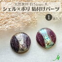 【 シェル × ポリ 貼り付け トップ パーツ 丸 約34mm 1ヶ j4 】異素材 ポリ ポリエステル 樹脂 クラック shell 貝 貼りつけ カボション 自然 天然 天然素材 穴なし ハンドメイド 手作り パーツ ビーズ アクセサリー ピアス イヤリング ネックレス