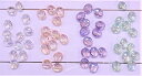 【 在庫限り 】アクリル オーロラ ビーズ 小判 カット 14x16mm (13ヶ) j4 日本製 アクセサリー パーツ 通し穴 穴あり ハンドメイド 手芸 工作 クラフト 虹色 キラキラ ネックレス ピアス イヤリング