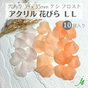【 アクリル 花びら LL サイズ 10ヶ オレンジ j4 】 日本製 花 はな 花弁 はなびら お花 flower フロスト ケシ orange ビーズ プラ プラスチック 透明 通し穴 ハンドメイド 手作り パーツ 作家 業務用 アクセサリー ピアス イヤリング ネックレス リング