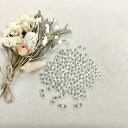 【大口パック アクリル ダンベルロンデル クリスタル 5×11mm 300ヶ j4】大袋 アクセサリーパーツ スペーサー ビーズ クリア シルバー 透明 通し穴...