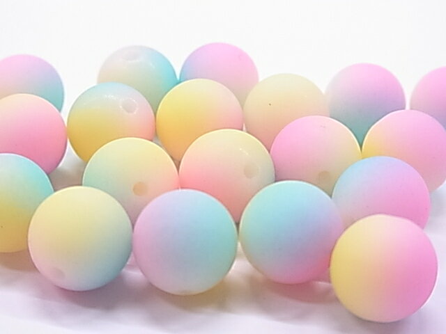 マシュマロビーズ　10mm　（20ヶ）　通し穴　オリジナル　春カラー