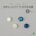 【 ホタル石調 貼り付け カボション パーツ 半丸 12mm (1ヶ) j4 】日本製 アクセサリーパーツ ポリ ポリエステル 樹脂 封入 通し穴 穴あり ホロ ホログラム キラキラ ハンドメイド 手作り パーツ ビーズ 業務用 アクセサリー ピアス イヤリング ネックレス