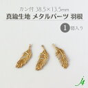【 真鍮 生地 メタル パーツ 羽根 カン付 38.5x13.5mm 1個 j4】 アクセサリーパーツ ビーズ ウィング 羽根 モチーフ キャスト チャーム メタル メタルパーツ ハンドメイド 手作り ビーズパーツ 業務用 アクセサリー ピアス イヤリング ネックレス キーホルダー