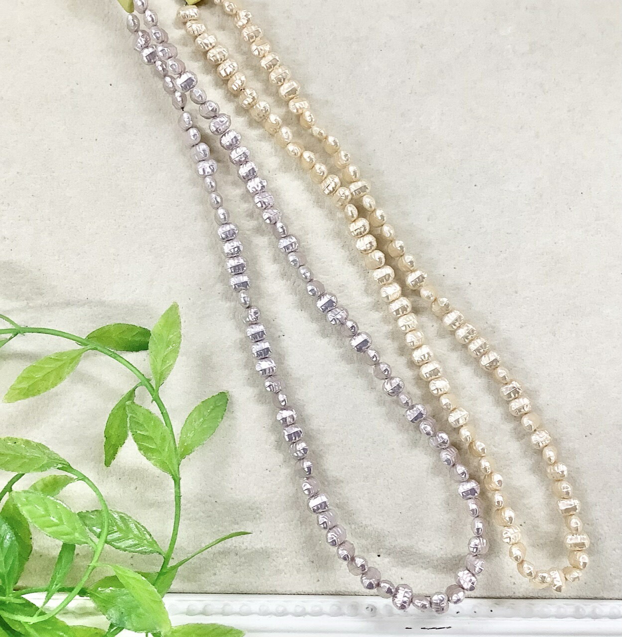 【 パール ヨコビワ 限定 カラー 5x7mm 38cm j4 】アクリル 日本製 変形 ゆがみ ビ