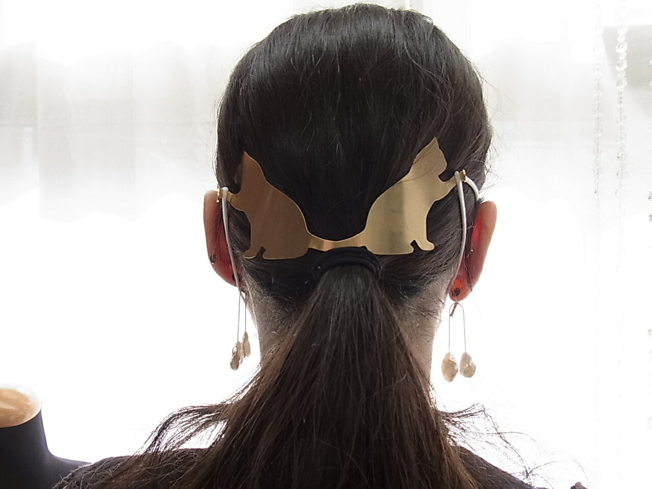 マスク用アクセサリー キャット 真鍮生地