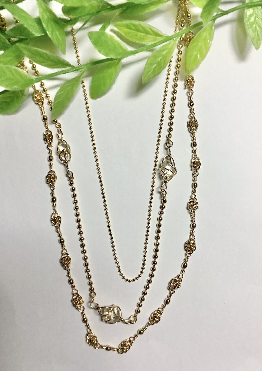 お買い得　チェーンネック3連　＃1　75cm　（1本入り）