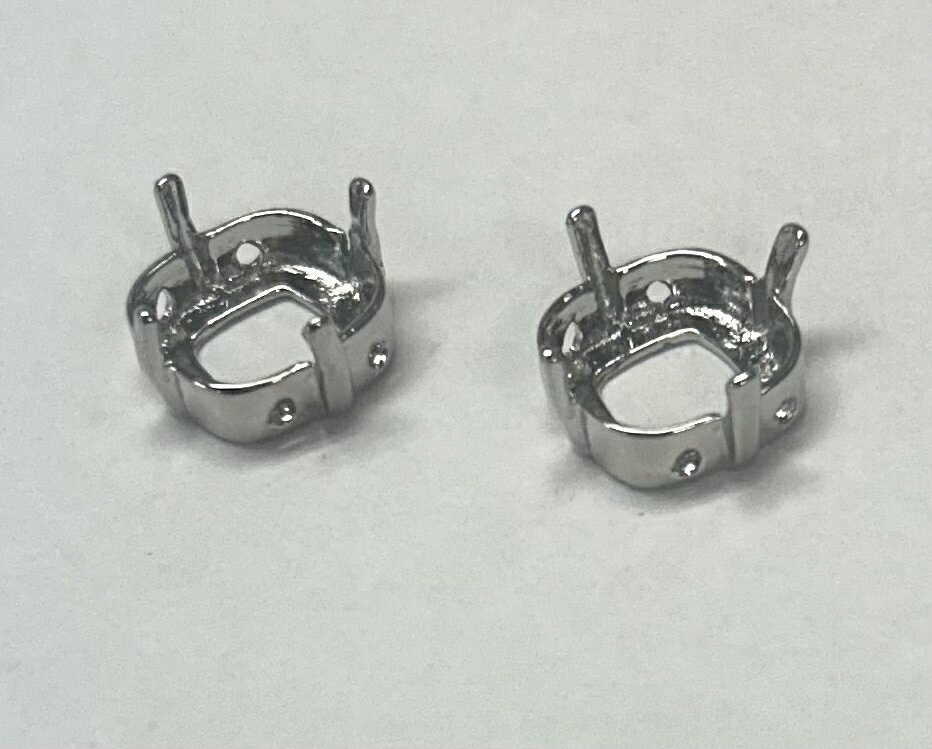 石座（4461・4470用） シルバー（ロジウムカラー）　12mm　2個　アクセサリーパーツ beadsx-sense-10009218 X-SENSE サンプル画像2