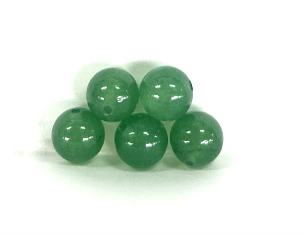 Rakuten - 天然石/アベンチュリン ラウンド　8mm　5個　アクセサリーパーツ