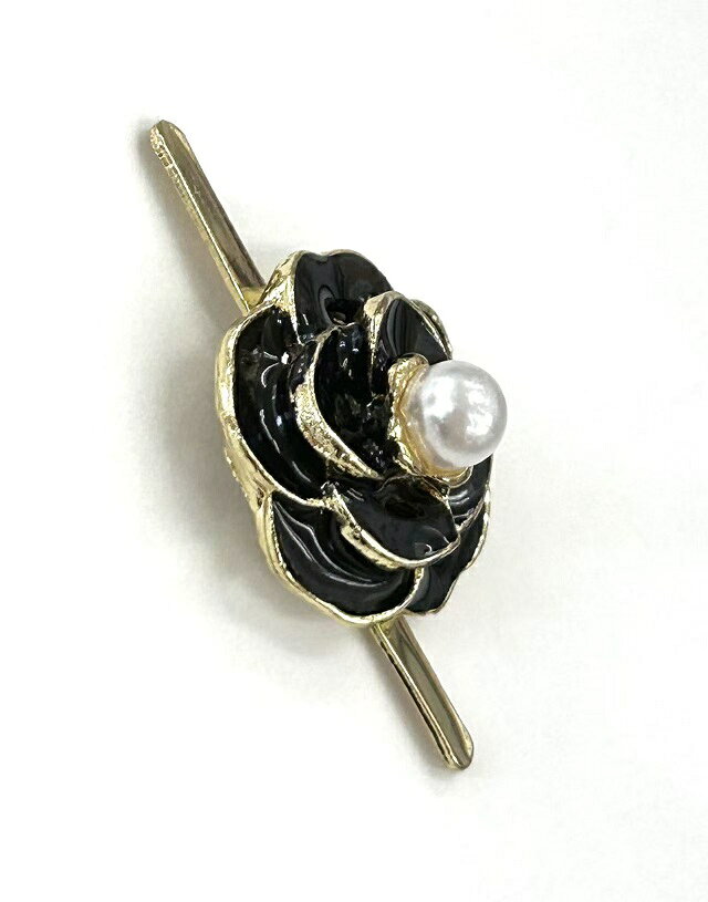 メタルパーツ エポフラワー 足つき ブラック×ゴールド 18mm【イロハコード/ハワイアンコード/ハンドメイド/手芸】 beadsx-sense-10033324 X-SENSE サンプル画像3