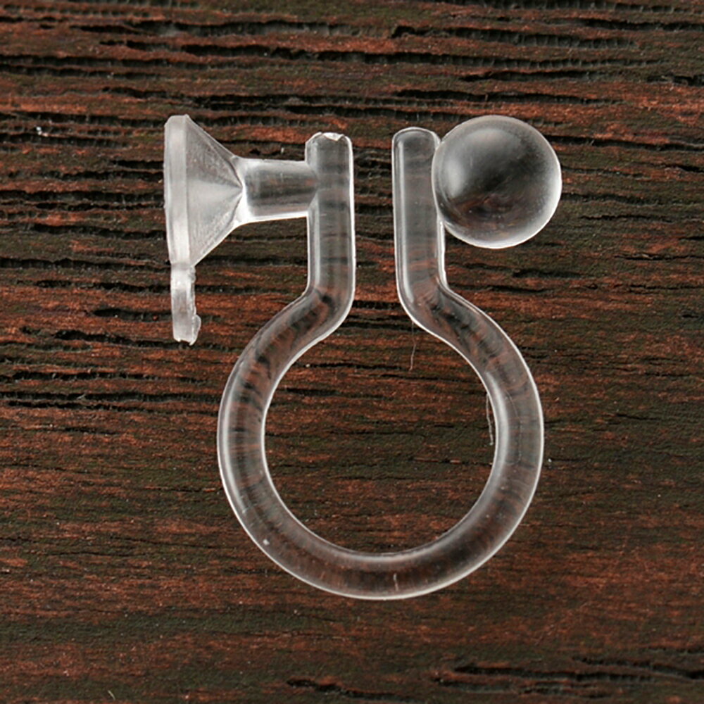 国産　ノンホールピアス　樹脂石座カン付　クリア　アクセサリーパーツ