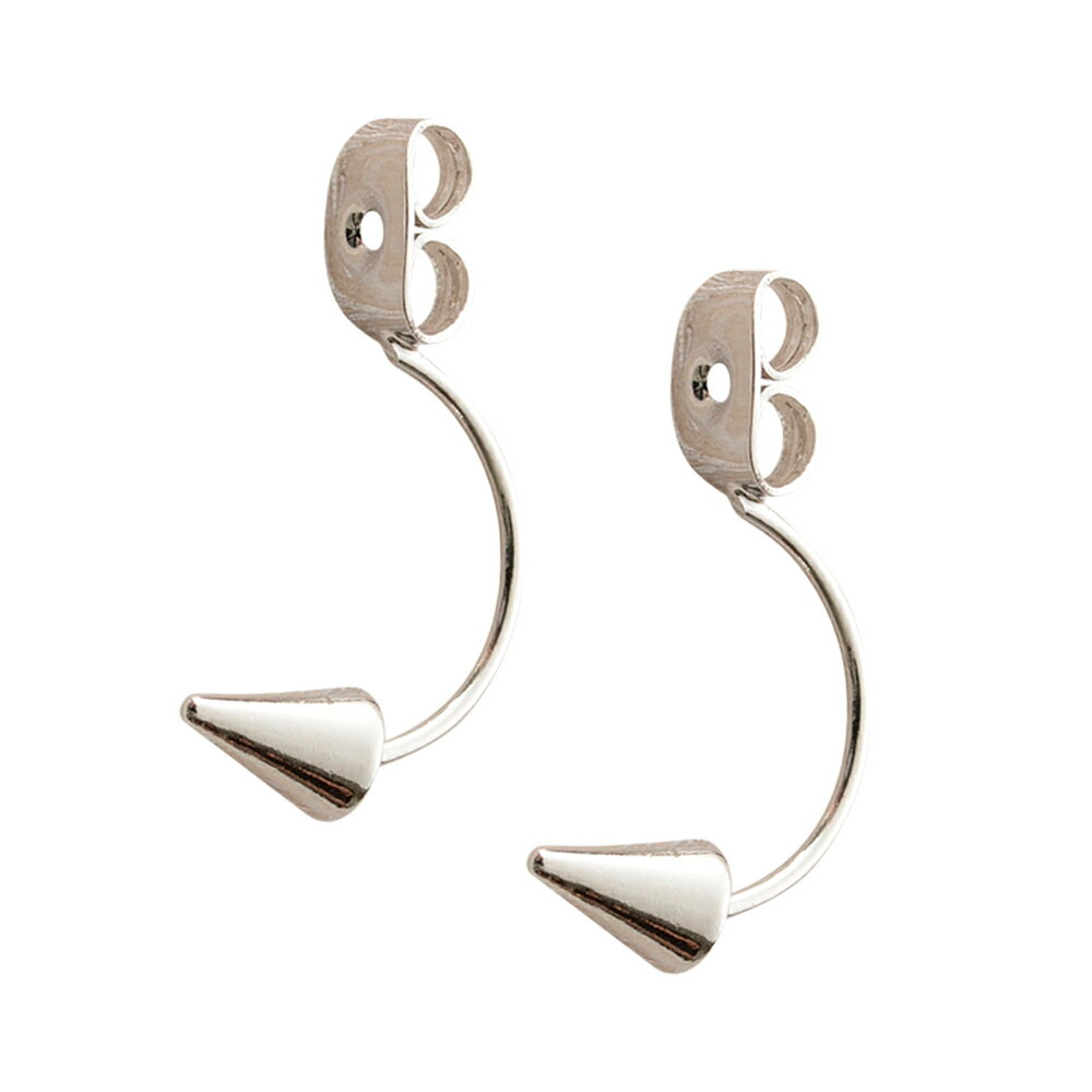 国産　ピアスキャッチ　スタッズ　ロジウムカラー