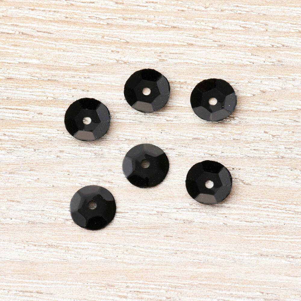 MIYUKI　糸通しスパンコール　亀甲　ジェット　アクセサリーパーツ