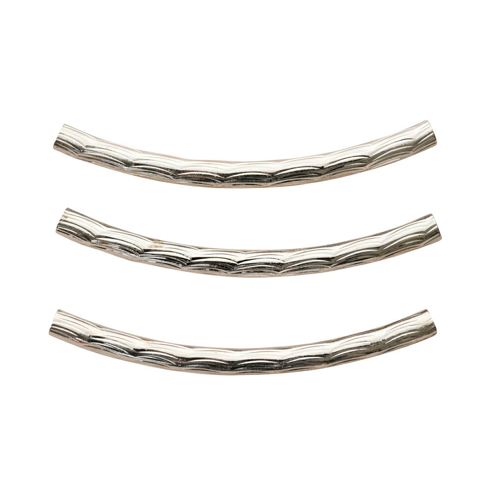 デザイン曲パイプ　カット模様4　ロジウムカラー　大