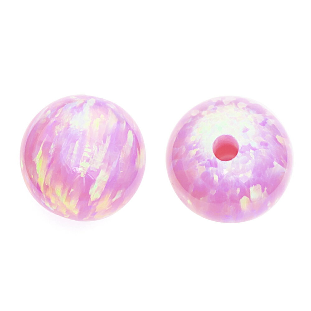 京都オパール　丸玉　両穴　虹色　アクセサリーパーツのサムネイル