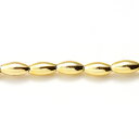 プラスチック/金メッキパール ナツメ 3x6mm 1本約76cm アクセサリーパーツ