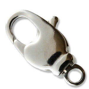 カニカン ストレート ロジウムカラー 【ビーズ/ハンドメイド/金具/アクセサリーパーツ/手芸】