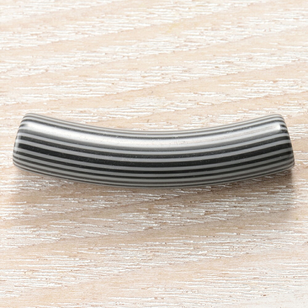 ヴィンテージビーズ　曲げ　グレー　アクセサリーパーツ