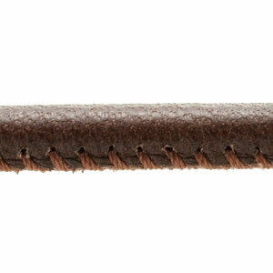 イタリア製 芯入りソフトレザーコード（本革） ダークブラウン 3.5mm幅 30cm アクセサリーパーツ