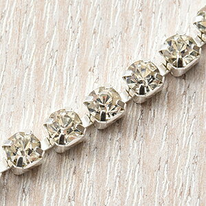 ダイヤレーン クリスタル/シルバーカラー 2.0mm 50cm アクセサリーパーツ ダイヤレーン クリスタル/シルバーカラー 2.0mm 50cm アクセサリーパーツ