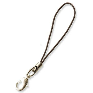 ストラップ金具 カニカン付き ブラウン/シルバー 長さ約7cm 10個 アクセサリーパーツ ストラップ金具 カニカン付き ブラウン/シルバー 長さ約7cm 10個 アクセサリーパーツ