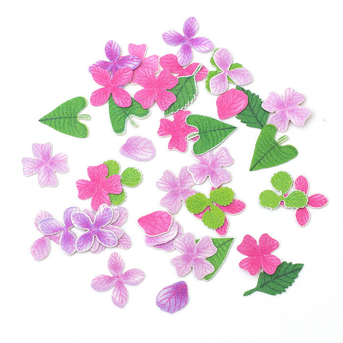 ビジュクレール/フラワーフレーク4（フューシャ＆パープル系）【ハンドメイド/手作りアクセサリー】【手芸/レジン/ネイル】